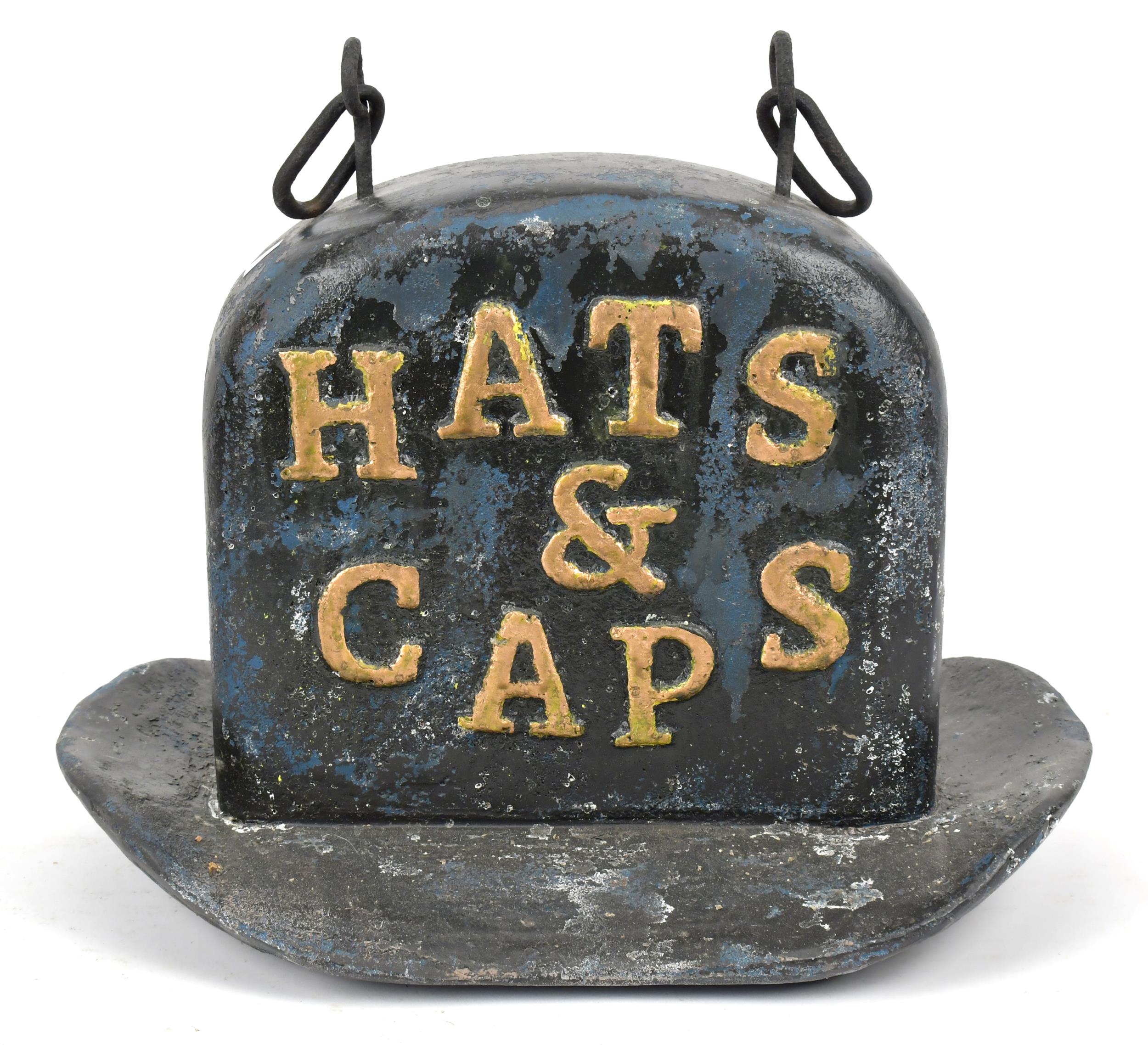 VINTAGE MILLINER TRADE SIGN.