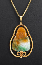 VINTAGE MING&#039;S 14K JADE B