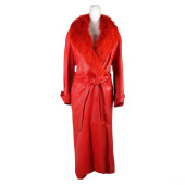 VINTAGE MOD RED LEATHER AND FU