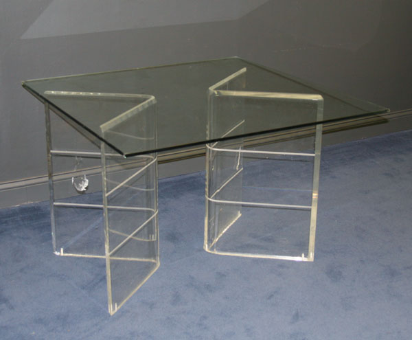 Vintage Modern glass top dining