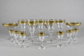 VINTAGE MOSER STEMWARE (24KT G