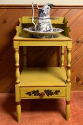 Vintage mustard painted wash