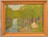 VINTAGE NAIVE OIL ON CANVAS CA