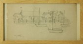 VINTAGE NANTUCKET PENCIL DRAWI