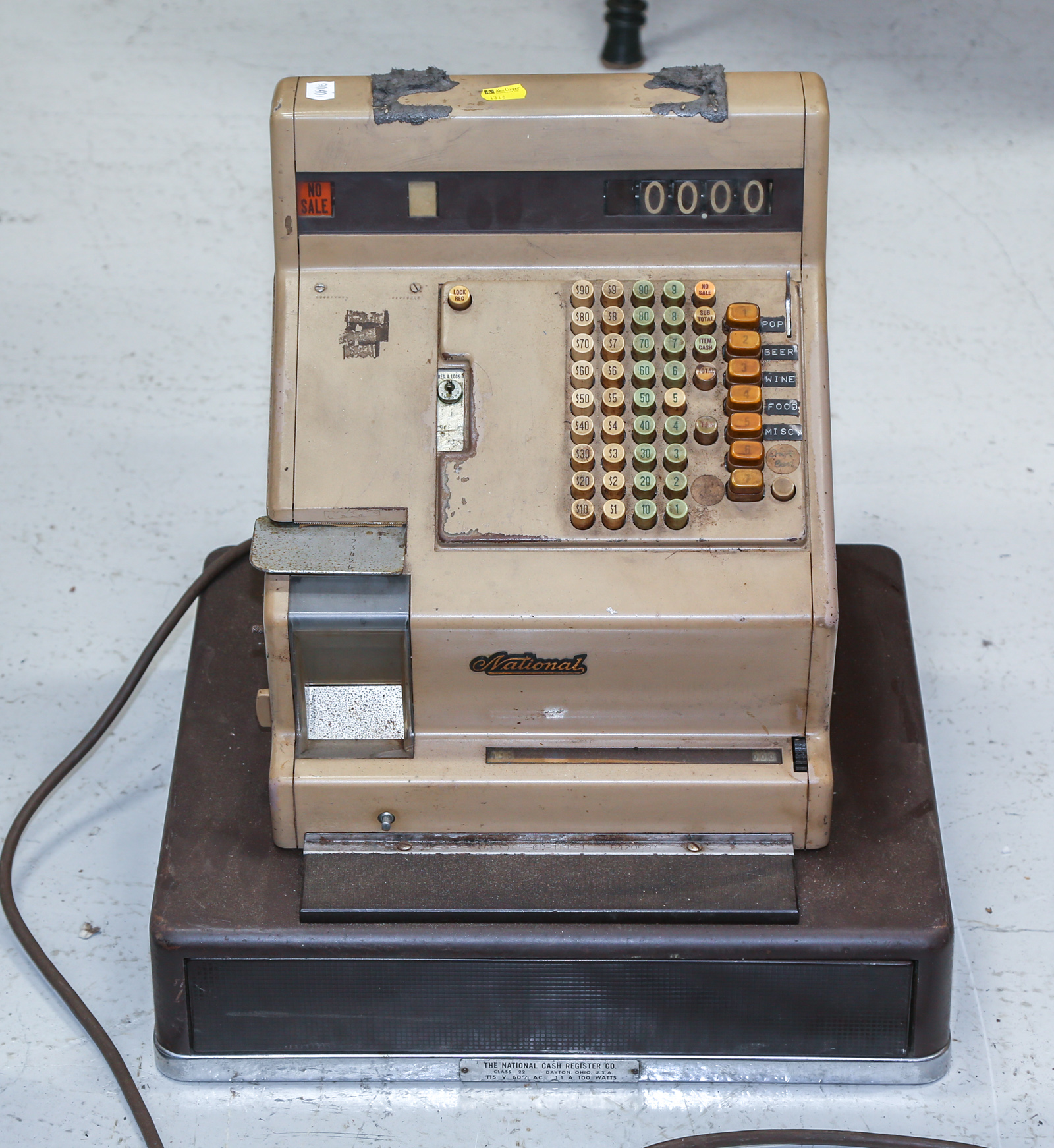 VINTAGE NATIONAL CASH REGISTER 18