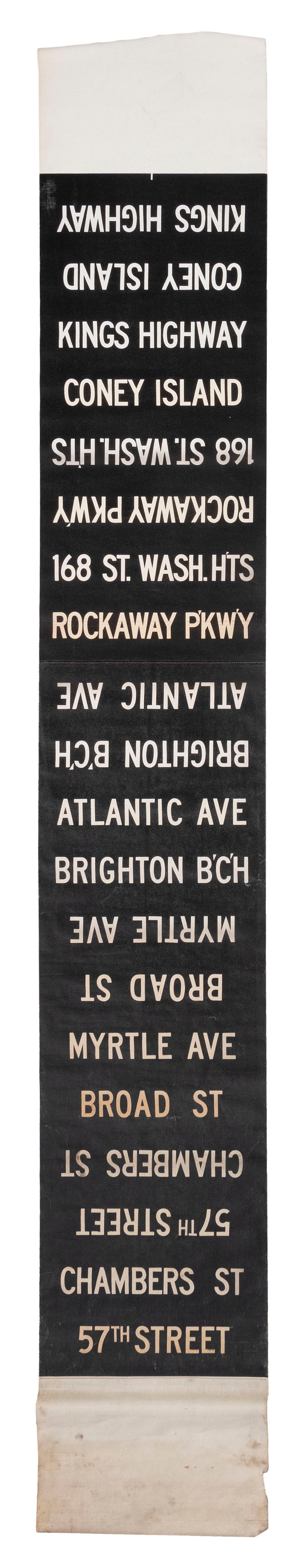 VINTAGE NEW YORK BUS SCROLL