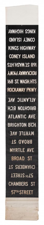 VINTAGE NEW YORK BUS SCROLL MI