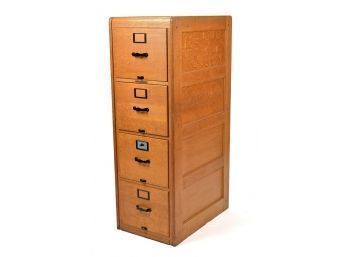 Vintage oak filing cabinet by