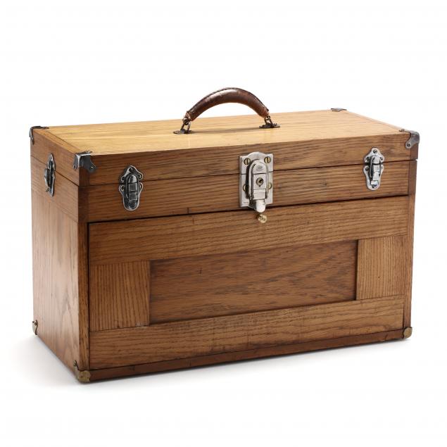 VINTAGE OAK MACHINIST CHEST Mid