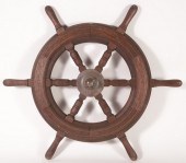 VINTAGE OAK SIX SPOKE CAPTAIN'