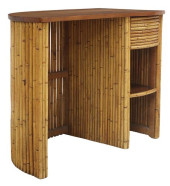 VINTAGE OAK-TOP BAMBOO WRITING