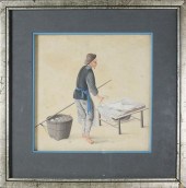 VINTAGE OCCUPATIONAL WATERCOLO