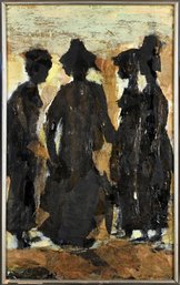 Vintage oil and paper composition