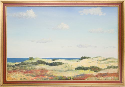 VINTAGE OIL ON BOARD "EEL POINT