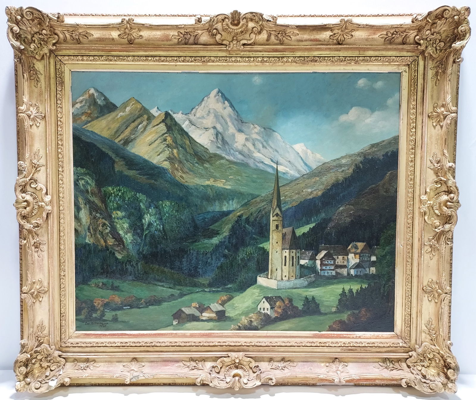 VINTAGE OIL ON BOARD PAINTING: