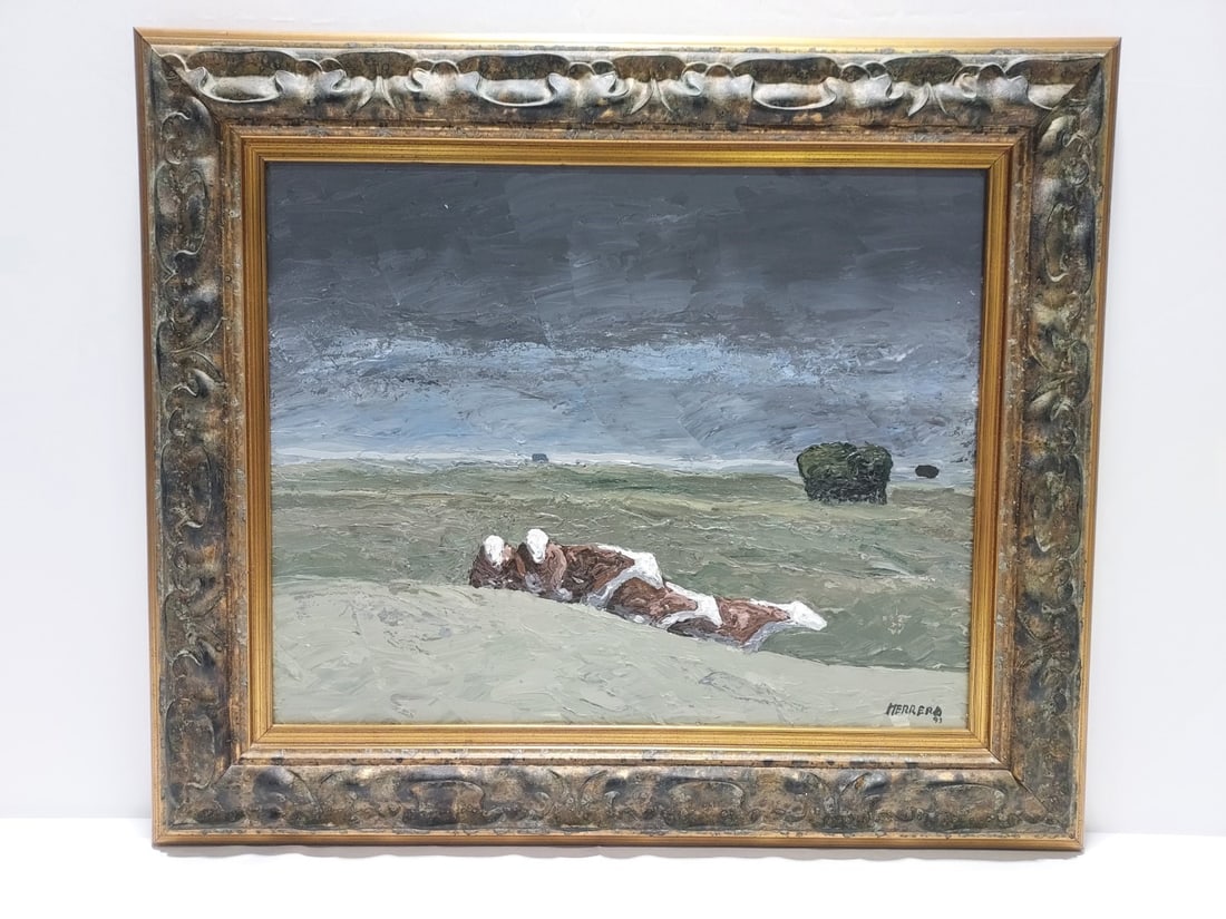 VINTAGE OIL ON CANVAS PAINTING: