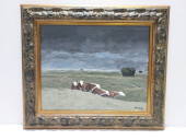 VINTAGE OIL ON CANVAS PAINTING