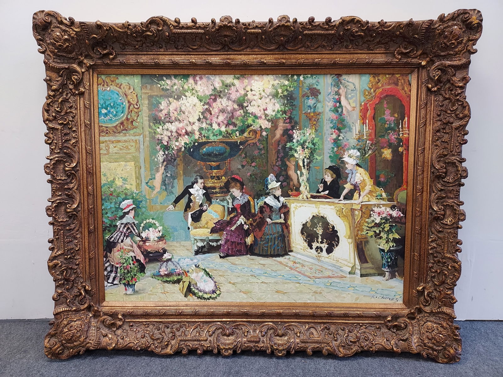 VINTAGE OIL ON CANVAS PAINTING: