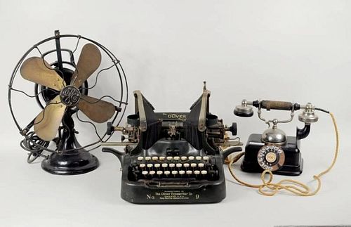 VINTAGE OLIVER TYPEWRITER, PHONE