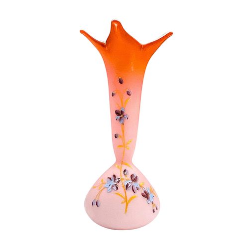VINTAGE OPALINE GLASS VASE, BLUE