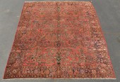VINTAGE ORIENTAL SAROUK RUG. V