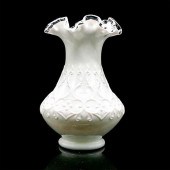 VINTAGE ORNATE FENTON MILK GLA