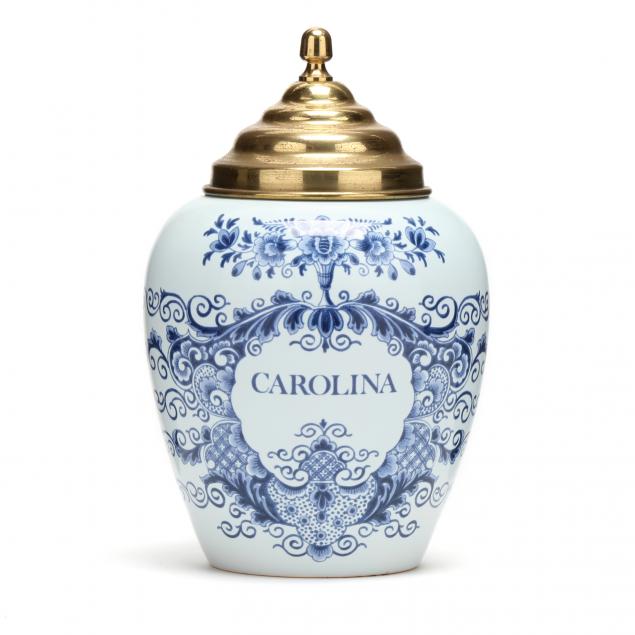 VINTAGE "OUD DELFT" TOBACCO JAR