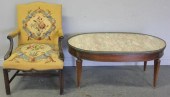 Vintage Oval Marble Top Coffee