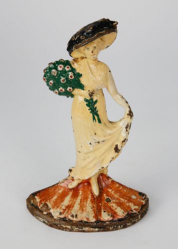 VINTAGE PAINTED CAST IRON