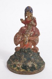 VINTAGE PAINTED CAST IRON LITT