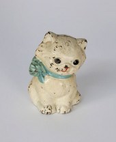 VINTAGE PAINTED CAST IRON SEAT
