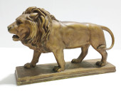 VINTAGE PAINTED CHALKWARE LION