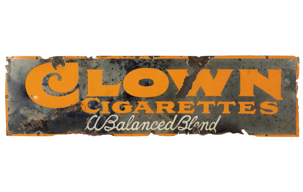 VINTAGE PAINTED METAL ADVERTISING