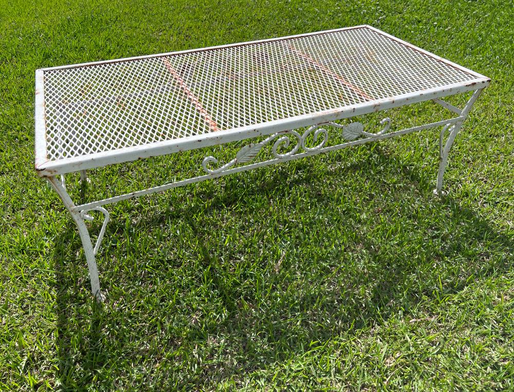 VINTAGE PAINTED METAL GARDEN SIDE