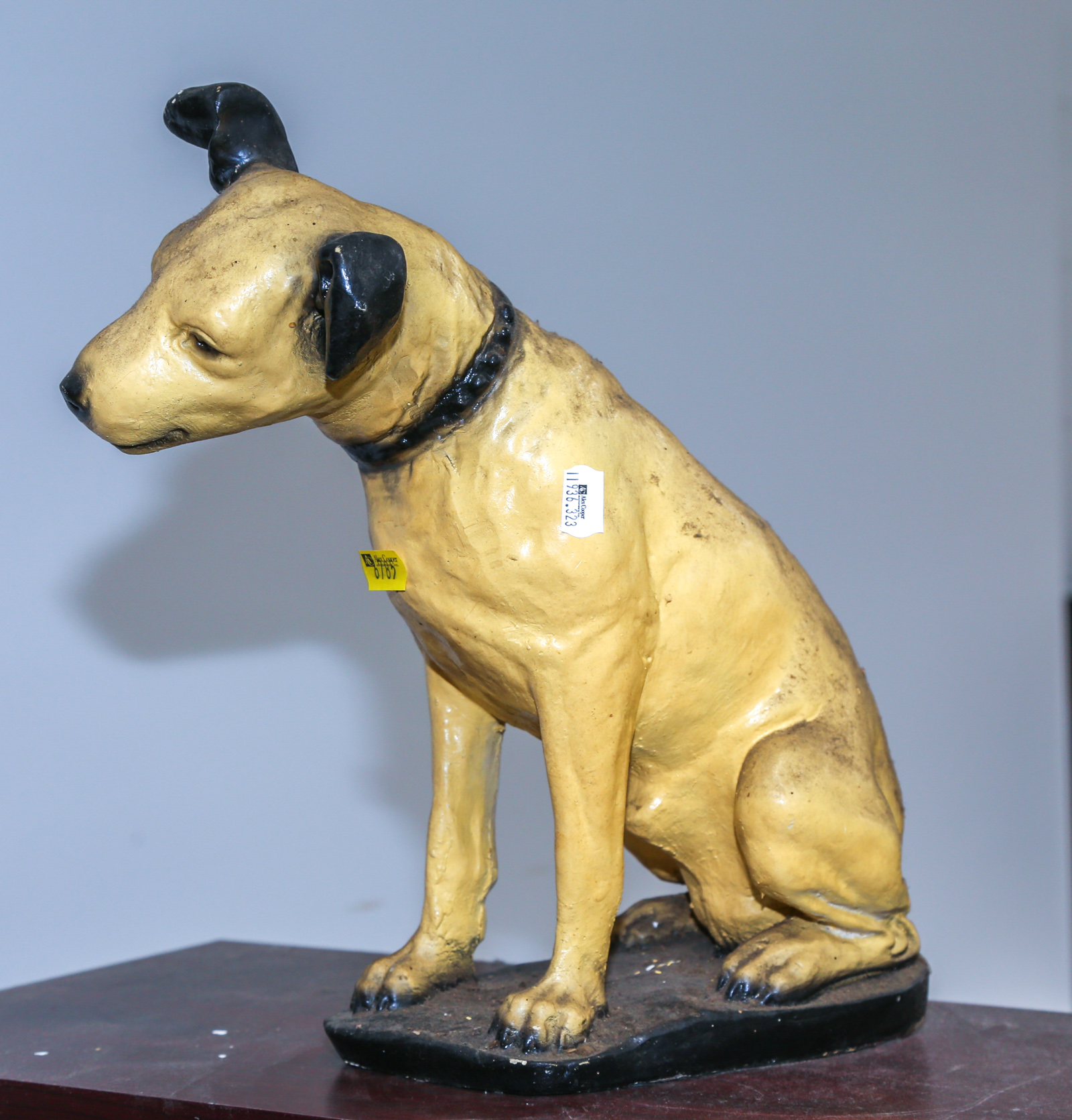 VINTAGE PAINTED PLASTER "NIPPER"