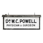 VINTAGE PAINTED TIN AND GLASS
