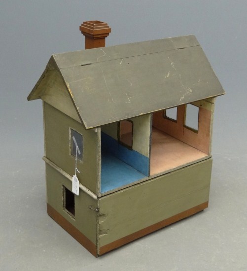 Vintage painted two story doll