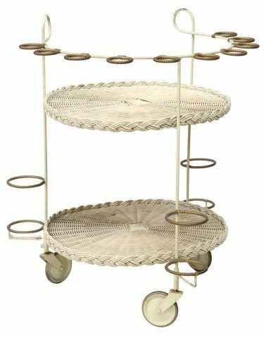 VINTAGE PAINTED WICKER SERVICE