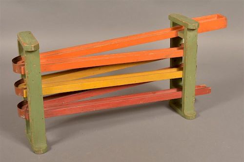 VINTAGE PAINTED WOOD AND TIN MARBLE