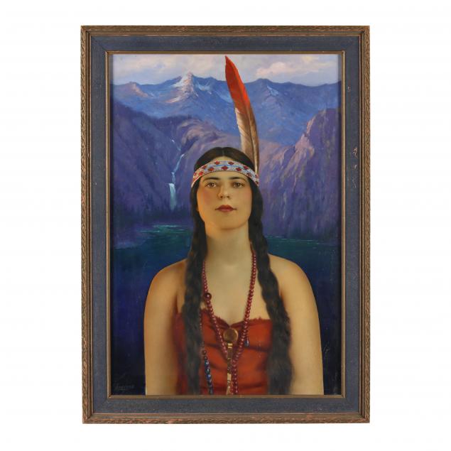 VINTAGE PAINTING OF A NATIVE