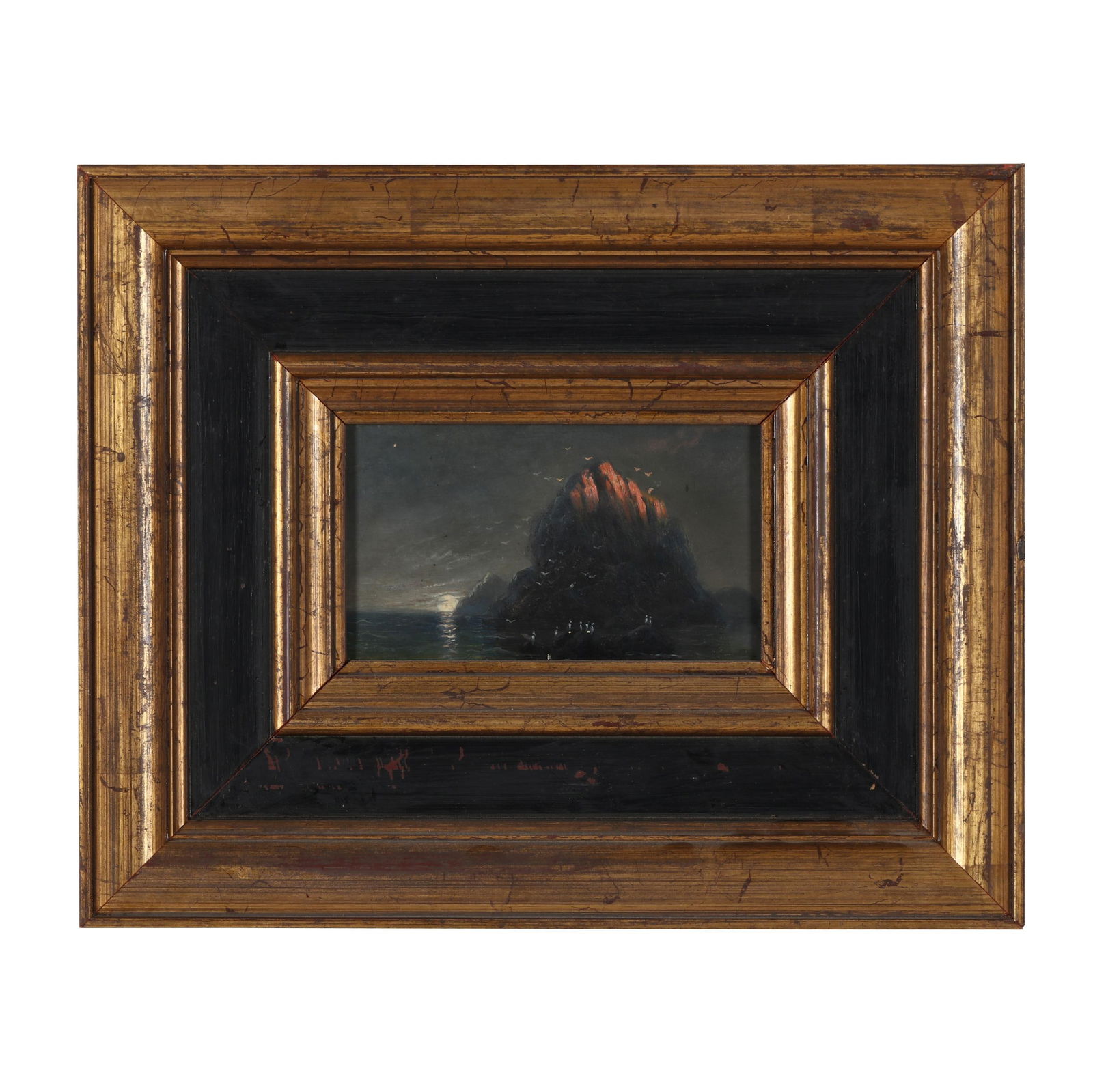 VINTAGE PAINTING OF AN ICEBERG WITH