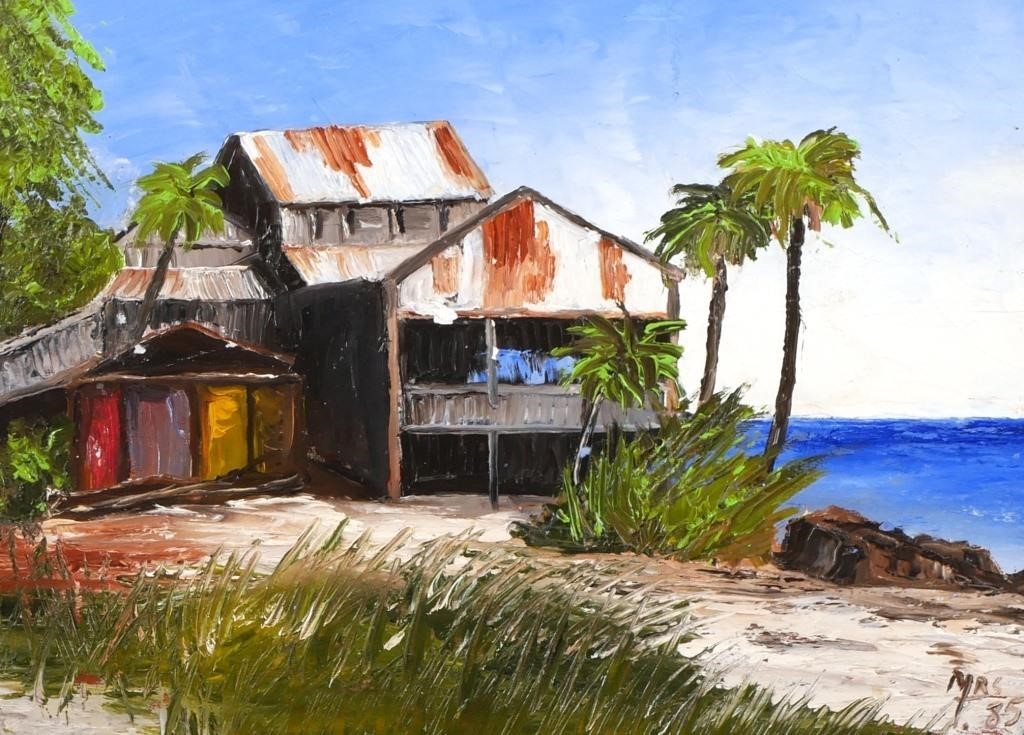VINTAGE PAINTING OF CEDAR