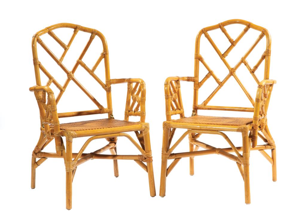 VINTAGE PAIR OF FAUX BAMBOO
