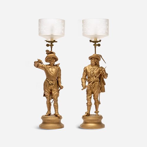VINTAGE PAIR OF FIGURAL MUSKETEER