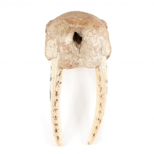 VINTAGE PAIR OF WALRUS TUSKS WITH