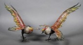VINTAGE PAIR PAINTED METAL FIG