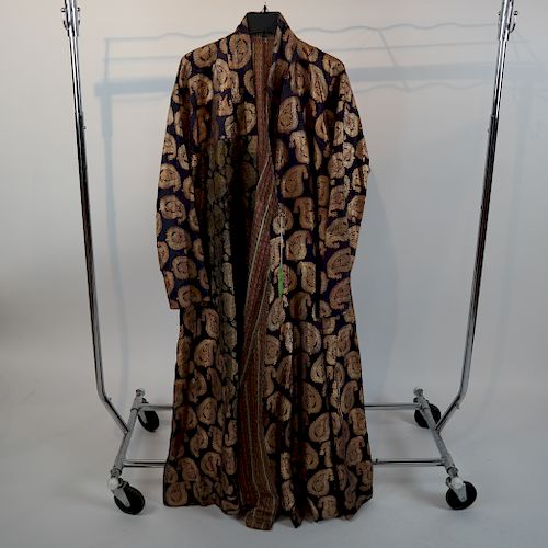 VINTAGE PAISLEY SILK BROCADE ROBE