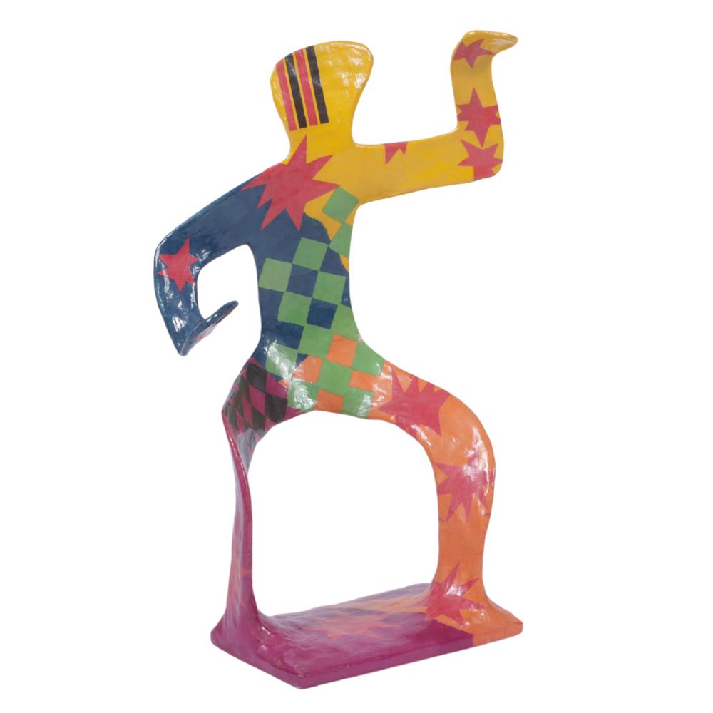 VINTAGE PAPER MACHE ABSTRACT
