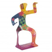 VINTAGE PAPER MACHE ABSTRACT F