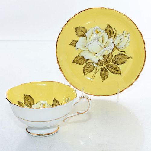 VINTAGE PARAGON YELLOW CUP AND